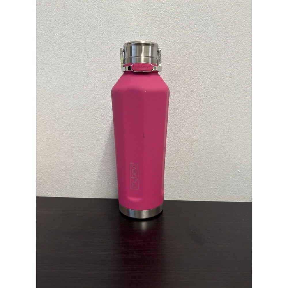 mybevi Pink Vacuum Insulated Stainless Steel Bottle Thermos Tumbler 16.5 Oz
